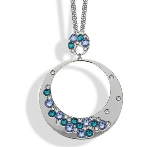 Collana Donna Boccadamo In Bronzo Argentato Doppio Filo Con Pendente E Zirconi Multicolor 3 - Verre Gioielli Collana Donna Boccadamo In Bronzo Argentato Doppio Filo Con Pendente E Zirconi Multicolor