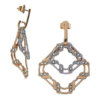 Orecchini Donna Boccadamo In Bronzo Bicolore E Cristalli Bianchi 2 - Verre Gioielli Orecchini Donna Boccadamo In Bronzo Bicolore E Cristalli Bianchi