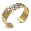 Bracciale Donna Rigido Boccadamo In Bronzo Dorato E Cristalli Multicolor