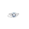 Anello Donna Recarlo In Oro Bianco 18 Kt Con Acquamarina 2.81 Ct E Diamanti 0.33 Ct
