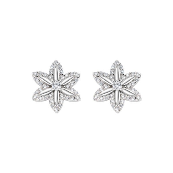 Orecchini Donna Amen In Argento 925 Con Fiore Della Vita E Zirconi Bianchi