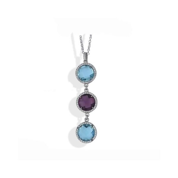Collana Donna Boccadamo In Bronzo Con Pendente E Cristalli Multicolor 3 - Verre Gioielli Collana Donna Boccadamo In Bronzo Con Pendente E Cristalli Multicolor