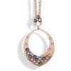 Collana Donna Boccadamo In Bronzo Dorato Con Cristalli Multicolor