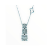 Collana Donna Trilogy Facecube Recarlo In Oro Bianco 18 Kt E Diamanti 0.20 Ct