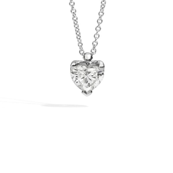 Collana Donna Punto Luce Recarlo Anniversary Love In Oro Bianco 18 Kt E Diamanti 0.36 Ct