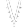Collana Donna Brosway Doppio Filo In Acciaio Con Charms Pendenti E Cristalli