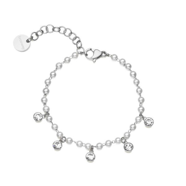 Bracciale Donna Brosway In Acciaio Con Cristalli E Perle 3 - Verre Gioielli Bracciale Donna Brosway In Acciaio Con Cristalli E Perle