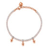 Bracciale Donna Brosway In Acciaio Rosato Con Cristalli Bianchi E Charms A Cuore