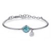 Bracciale Donna Brosway Semi Rigido In Acciaio Con Zircone Celeste 2 - Verre Gioielli Bracciale Donna Brosway Semi Rigido In Acciaio Con Zircone Celeste