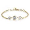Bracciale Donna Brosway Semi Rigido In Acciaio Dorato Con Cristalli Swarovski 2 - Verre Gioielli Bracciale Donna Brosway Semi Rigido In Acciaio Dorato Con Cristalli Swarovski