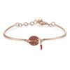Bracciale Donna Brosway Semi Rigido In Acciaio Rosato E Coccinella Con Cristalli Rossi E Cornetto 2 - Verre Gioielli Bracciale Donna Brosway Semi Rigido In Acciaio Rosato E Coccinella Con Cristalli Rossi E Cornetto
