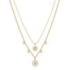 Collana Donna Brosway In Acciaio Dorato Doppio Filo Con Stelle E Zirconi Bianchi 1 - Verre Gioielli Collana Donna Brosway In Acciaio Dorato Doppio Filo Con Stelle E Zirconi Bianchi