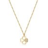Collana Donna Brosway In Acciaio Dorato Con Quadrifoglio E Zirconi Bianchi