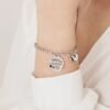 Bracciale Donna Luca Barra In Acciaio Mamma 2 Verre Gioielli - l'istituzione del gioiello