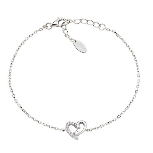 Bracciale Donna Amen In Argento 925 Con Cuore E Zirconi Bianchi 3 - Verre Gioielli Bracciale Donna Amen In Argento 925 Con Cuore E Zirconi Bianchi