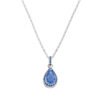 Collana Donna Amen In Argento 925 Con Creek Stone Azzurra A Goccia E Zirconi Blu