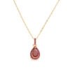 Collana Donna Amen In Argento 925 Dorato Con Creek Stone A Goccia E Zirconi Rubino