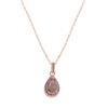 Collana Donna Amen In Argento 925 Rosato Con Creek Stone A Goccia E Zirconi Marroni