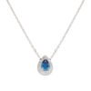 Collana Donna Amen In Argento 925 Con Pendente A Goccia Con Zircone Blu E Zirconi Bianchi 1 - Verre Gioielli Collana Donna Amen In Argento 925 Con Pendente A Goccia Con Zircone Blu E Zirconi Bianchi