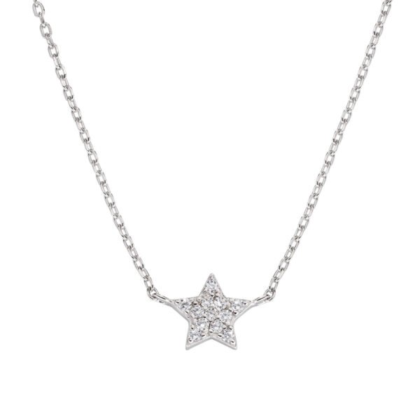 Collana Donna Amen In Argento 925 Con Stella E Zirconi Bianchi