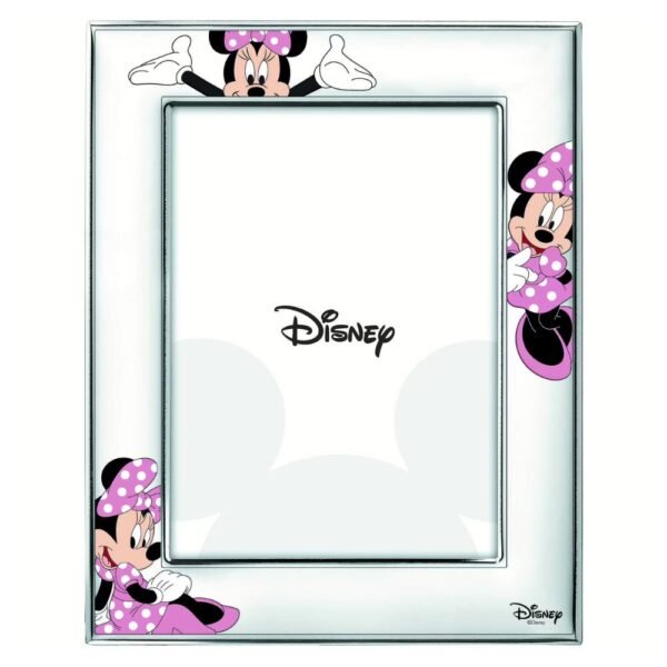 Cornice Portafoto Disney alenti Baby Rosa In Argento 999 Con Minnie