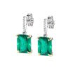 Orecchini Donna Amen In Argento 925 Con Zircone Verde E Pavè Di Zirconi Bianchi 1 - Verre Gioielli Orecchini Donna Amen In Argento 925 Con Zircone Verde E Pavè Di Zirconi Bianchi