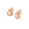 Orecchini Donna Amen A Goccia In Argento 925 Rosato Con Creek Stone E Zirconi Champagne