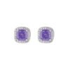 Orecchini Donna Amen In Argento 925 Con Creek Stone Viola Quadrata E Zirconi Bianchi 2 - Verre Gioielli Orecchini Donna Amen In Argento 925 Con Creek Stone Viola Quadrata E Zirconi Bianchi