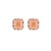 Orecchini Donna Amen In Argento 925 Rosato Con Creek Stone Quadrata E Zirconi Champagne