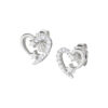 Orecchini Donna Amen In Argento 925 A Cuore Con Zirconi Bianchi