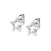 Orecchini Donna Amen In Argento 925 A Stella E Zirconi Bianchi
