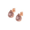 Orecchini Donna Amen A Goccia In Argento 925 Rosato Con Creek Stone E Zirconi Marroni