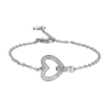 Bracciale Donna Luca Barra In Acciaio Con Cuore E Cristalli Bianchi 1 - Verre Gioielli Bracciale Donna Luca Barra In Acciaio Con Cuore E Cristalli Bianchi