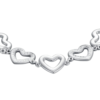 Bracciale Donna Luca Barra In Acciaio Con Cuori Traforati E Cristalli Bianchi 1 Verre Gioielli - l'istituzione del gioiello