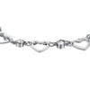 Bracciale Donna Luca Barra Multifilo In Acciaio Con Cuori Traforati E Cristalli Bianchi 1 Verre Gioielli - l'istituzione del gioiello