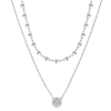 Collana Donna Luca Barra In Acciaio Doppio Filo Con Cuori E Cristalli Bianchi E Albero Della Vita 1 - Verre Gioielli Collana Donna Luca Barra In Acciaio Doppio Filo Con Cuori E Cristalli Bianchi E Albero Della Vita