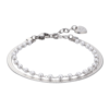 Bracciale Donna Luca Barra Doppio Filo In Acciaio E Perle