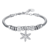 Bracciale Donna Luca Barra In Acciaio Con Fiore Della Vita E Cristalli Bianchi 1 - Verre Gioielli Bracciale Donna Luca Barra In Acciaio Con Fiore Della Vita E Cristalli Bianchi