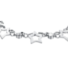 Bracciale Donna Luca Barra Multifilo In Acciaio Con Stelle Traforate E Cristalli Bianchi 1 Verre Gioielli - l'istituzione del gioiello