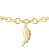 Bracciale Donna Luca Barra In Acciaio Dorato Con Ala 1 Verre Gioielli - l'istituzione del gioiello
