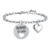 Bracciale Donna Luca Barra In Acciaio Mamma E Cuore