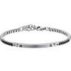 Bracciale Uomo Luca Barra In Acciaio Con Pietre Nere 1 - Verre Gioielli Bracciale Uomo Luca Barra In Acciaio Con Pietre Nere