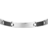 Bracciale Uomo Luca Barra In Acciaio Con Piastra E Elementi Neri 1 Verre Gioielli - l'istituzione del gioiello