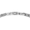 Bracciale Uomo Luca Barra In Acciaio Con Piastra E Elementi Neri 2 Verre Gioielli - l'istituzione del gioiello
