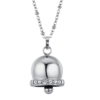 Collana Donna Luca Barra In Acciaio Con Campanella E Cristalli Bianchi 1 Verre Gioielli - l'istituzione del gioiello