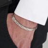 Bracciale Uomo Luca Barra In Acciaio Con Maglia A Croce 3 Verre Gioielli - l'istituzione del gioiello
