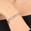 Bracciale Donna Luca Barra Multifilo In Acciaio Con Cuori Traforati E Cristalli Bianchi 3 Verre Gioielli - l'istituzione del gioiello
