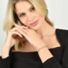 Bracciale Donna Luca Barra Multifilo In Acciaio Con Cuori Traforati E Cristalli Bianchi 2 Verre Gioielli - l'istituzione del gioiello