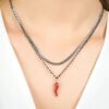 Collana Donna Luca Barra Doppia Trama In Acciaio Con Cornetto Rosso E Elementi Neri 5 - Verre Gioielli Collana Donna Luca Barra Doppia Trama In Acciaio Con Cornetto Rosso E Elementi Neri 1 Verre Gioielli - l'istituzione del gioiello