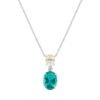 Collana Donna Amen In Argento 925 Con Zircone Celeste E Zirconi Gialli 1 - Verre Gioielli Collana Donna Amen In Argento 925 Con Zircone Celeste E Zirconi Gialli